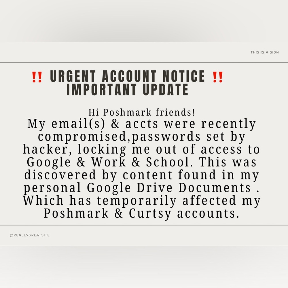 NOBRAND Urgent Account Notice Poster